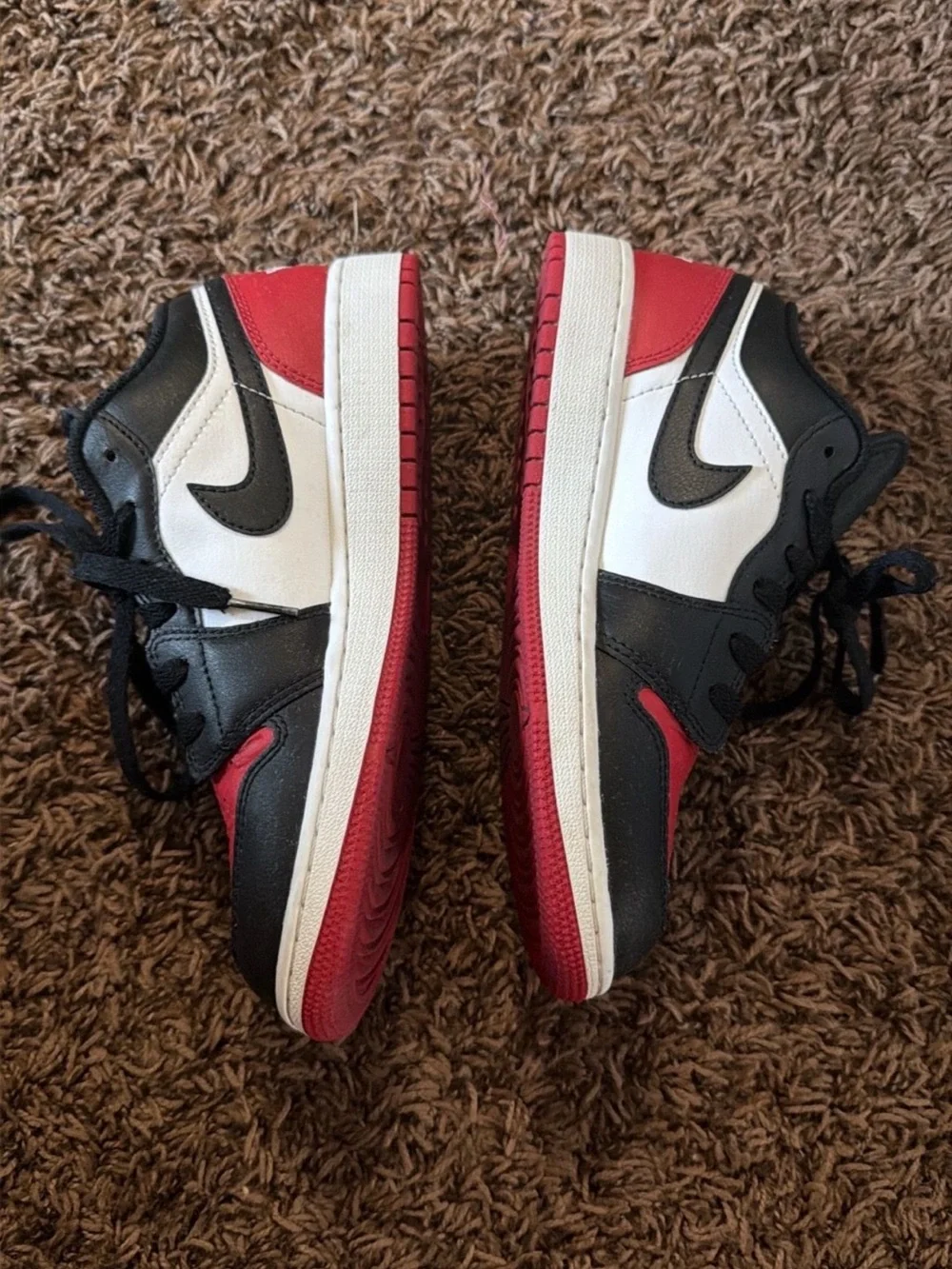 BUNDLE!!! Nike Kids Red Black White High-Top Sneakers and Brown Cowboy Boots